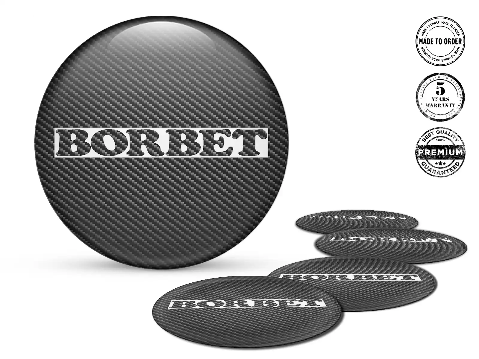 Borbet Étiquette Bombée Variante Marque Prisme Personnalisée